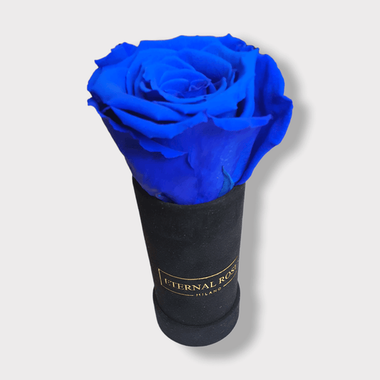 Rosa Eterna Stabilizzata Blu XL - Box Alcantara Nude XS – Eternal Roses  Milano